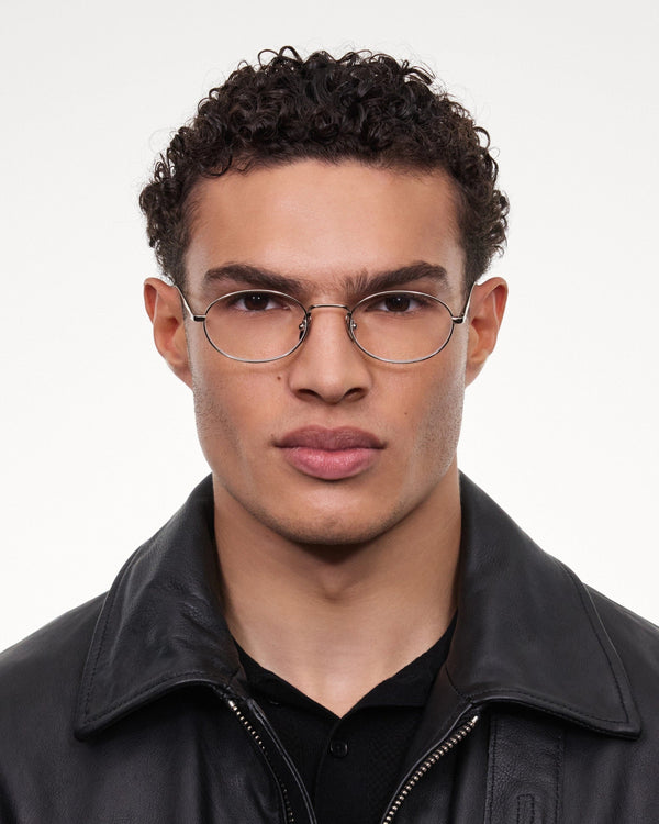 Titan Oval Optical / Silver Titanium & Clear Lens - Shade Files